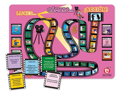 Juego De Mesa Luces, Cámara Y Acción