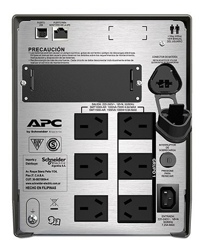 Ups Apc Smt1500i Ar 1500v 6 Tm Estabilizador Reemp