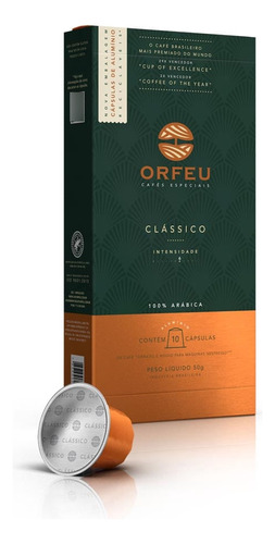 Café Orfeu Cx 10 Un- Cápsula Compatível Nespresso Cod. 1371