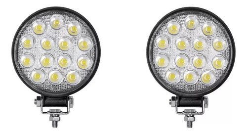 Faro Led Auxiliar 14 Led 42w Cuatri 4x4 Agro Off Road El Par