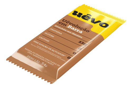 Barra De Proteína Uêvo - Sabor Amendoim Com Chocolate - 10un Sabor Coco Com Chocolate