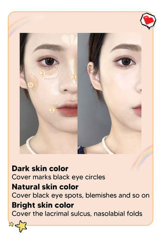 Face Fix Corrector, 3 Colores Crema Correctora A Prueba De