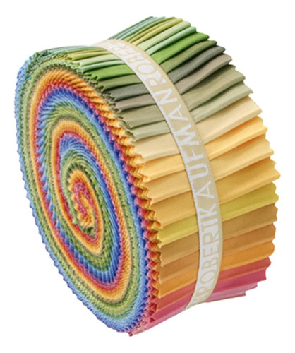 Kona Cotton Solids New Dusty Roll Up 6.4cm Fabric Strip...