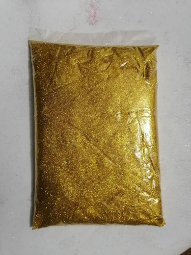 1 Kilogramo De Diamantina Metálica Para Manualidades Color Dorado