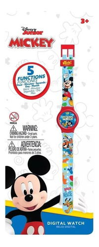 Reloj Digital Disney Mickey 5 Funciones Itm Mkrj6 Loonytoys