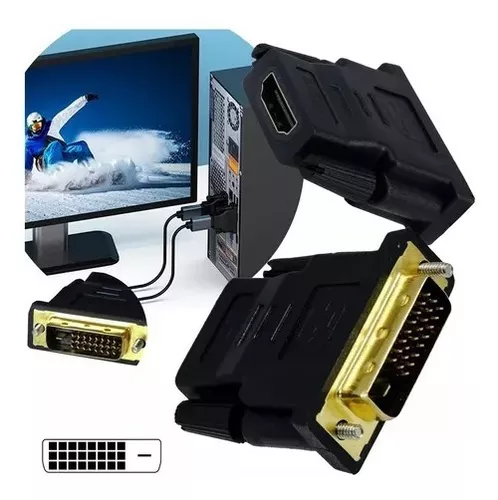 ADAPTADOR DVI MACHO HDMI HEMBRA CROMAD - NN COMPUTERS