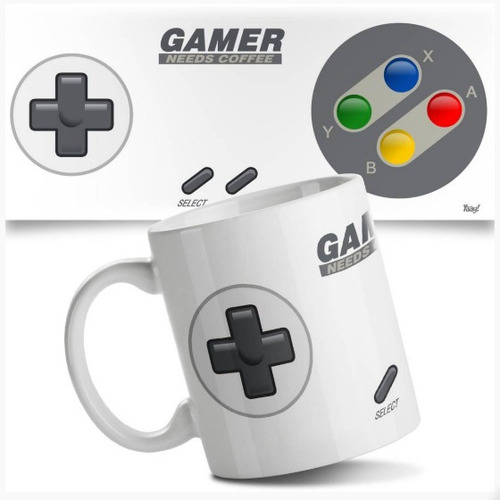 Caneca Joystick Nintendo - Gamer Needs Coffee