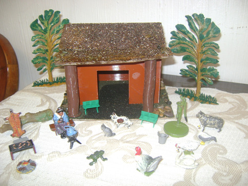 Antiguo Rancho Campo Eg Toys Animales De Plomo Y Plastico 1