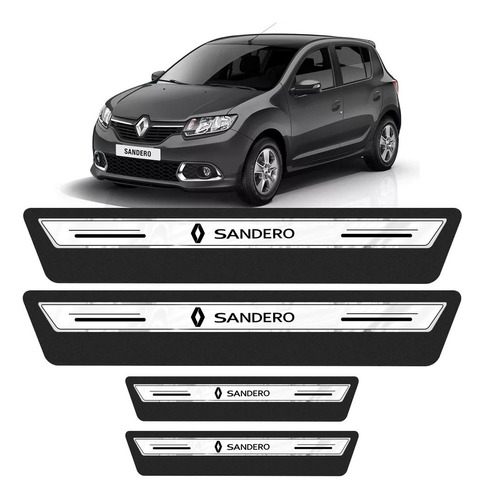 Soleira Porta Platinum Sandero 2007 Á 2016 2017 2018 - Prata