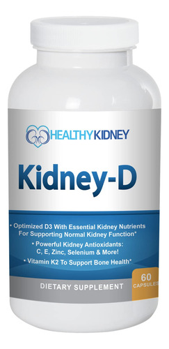 Kidney Restore Kidney-d Vitamina D3 Soporte Renal 60 Ct