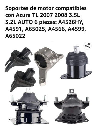 Bases De Motor Compatibles Con Honda Acura Tl-2007-2008