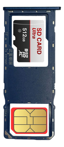 Bandeja Porta Sim Chip Card Sd Compatible Samsung A20s 