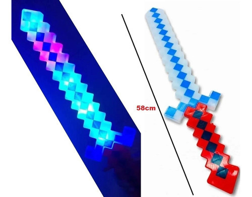 Espada Minecraft Com Som E Luz De Led Iantil Top
