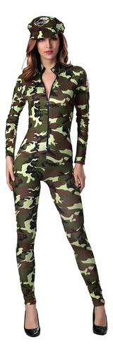 Uniforme Femenino De Oficial Del Ejército De Camuflaje Verde