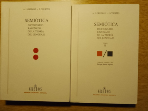 Greimas/courtés, Semiótica. Diccionario Teoría Lenguaje 2 T.