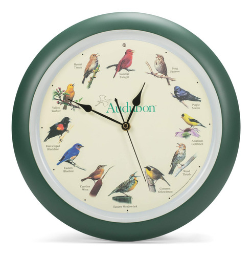 Reloj De Pared Con Diseño De Pájaro Cantante 33 Cm