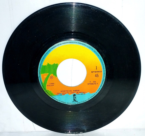 Single 45 Robert Palmer - Addicted To Love + Let´s Fall 1986 (Usado)