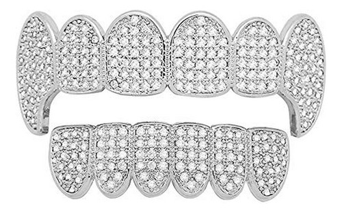 Grills Para Dientes - Gold Teeth Grillz Pave Cz Vampire Fang