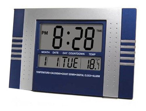 Reloj Digital Pared Y Mesa Temperatura Calendario Alarma