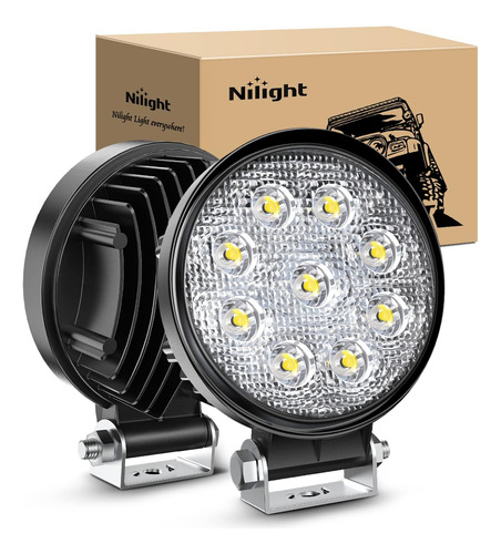 Barra Led Fog D, 2 Unidades, 4.5, 27 W, 3000 Lm, Redonda, Fo