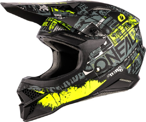 Casco Motocross Enduro Oneal 3 Series Ride Amarillo/ Negro L