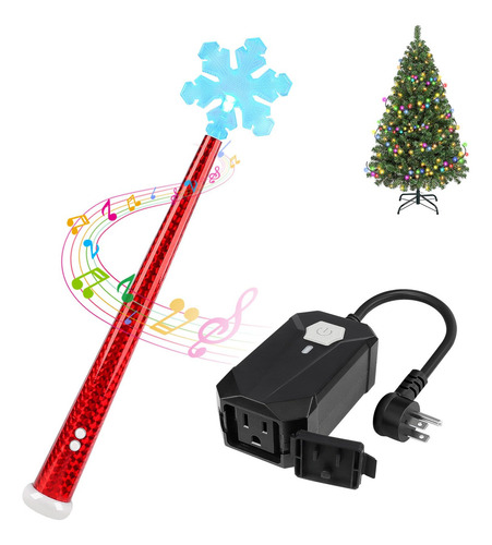 Varita Mágica De Luz De Navidad Con Control Remoto Inalámbri