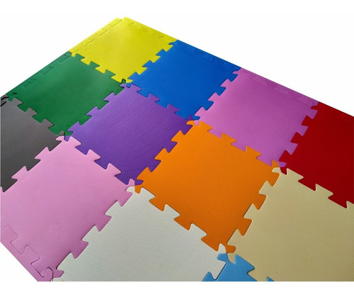 Kit 36 Tapetes Infantil Emborrachado 50x50 20mm Tatame Eva
