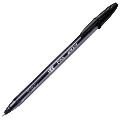Bolígrafo Birome Bic Trazo Ultra Fino 0.7mm Negro (x20 Unid) Color De La Tinta Negro