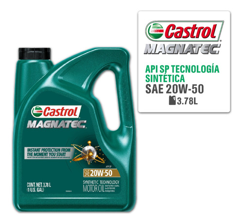 Aceite Castrol Magnatec 20w50 Semisintetico Api Sp Galón