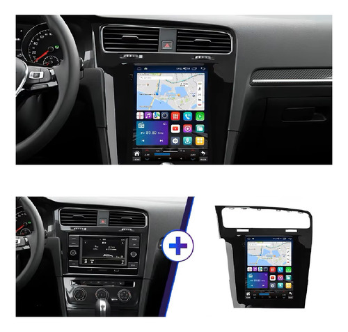 Multimídia Tesla Android Vw Golf G7 2014-19 8/core 4g