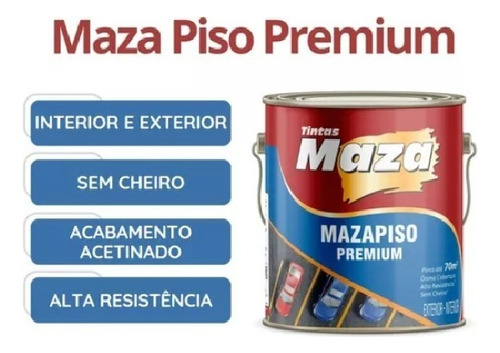 Tinta Piso Acrílica Premium Alto Rendimento Maza Cores 3,6l Cor Cinza/Chumbo