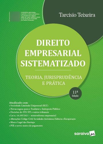 Direito Empresarial Sistematizado - 11ª Edição 2023, De Tarcisio Teixeira. Editora Saraiva Jur, Capa Mole Em Português