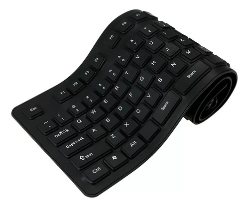 Teclado Impermeable Plegable De Silicona Flexible Usb De 108