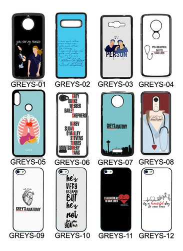 Funda Greys Anatomy Compatible Con Motorola Moto Tpu Negro G23
