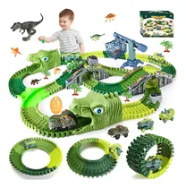 Comprar Juguete Pistas Carreras Dinosaurio Niños 279pzs Con 4 Coche