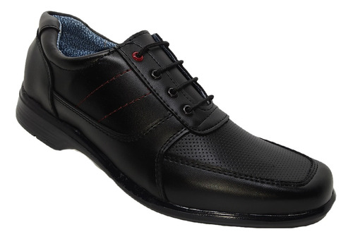 Zapato Escolar Agujeta Velcro Calidad Piel Hombre Niño 