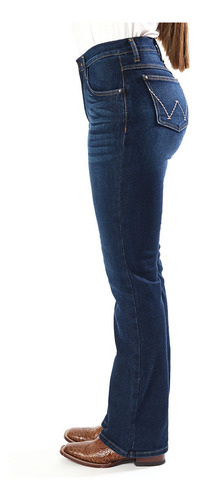 Jeans Wrangler De Dama Hight Rise Estilo Western Corte Vaque