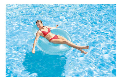 Colchoneta Inflable Intex Con Respaldo Pillow Back Lounge Color Multicolor