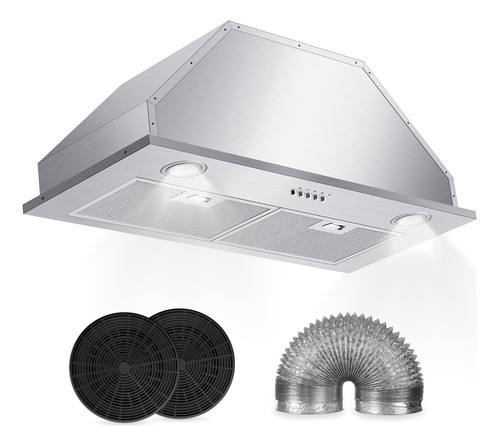 Range Hood 30 Inch Insert/built-in, 500cfm Vent Hoods Ducte.