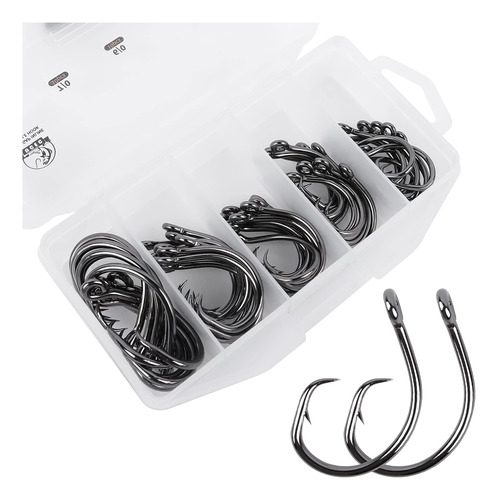 Fishing Circle Hook Wide Gap In-line For Saltwater Fres...