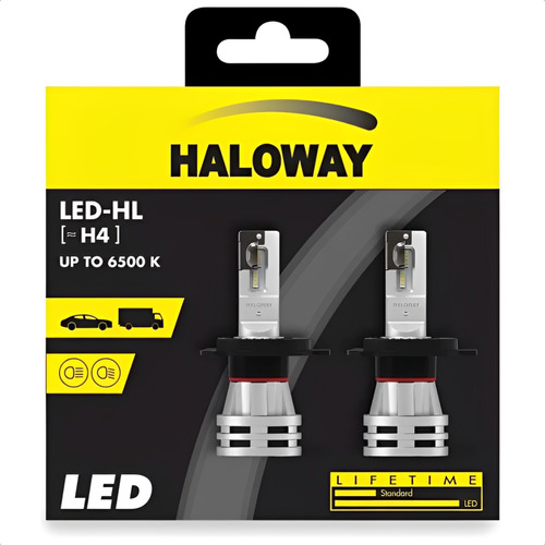 Kit Lâmpada Led H4 12/24v 24w Haloway Philips 