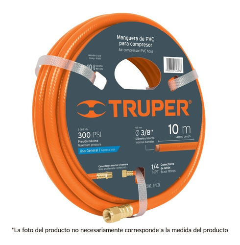 Manguera Para Compresor De Aire 1/4'' 5 M 300 Psi Truper