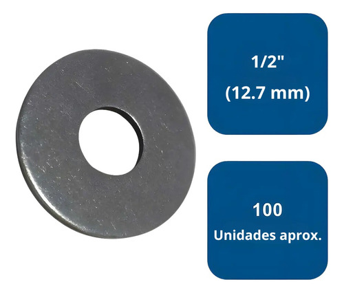 Golilla/ Arandela Corriente (natural) De 1/2´´ 100 Un. Aprox