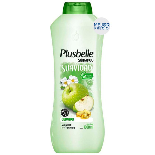 Imagen 1 de 4 de Shampoo Plusbelle Suavidad Manzana Verde- Mejor Precio