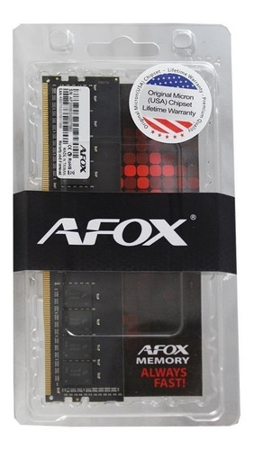 Imagem 3 de 3 de Memória RAM color Preto 8GB 1 Afox AFLD48FH1P
