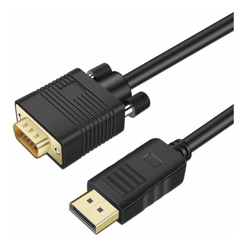 Cable Chapado En Oro Displayport A Vga Macho A Macho 4.5mts