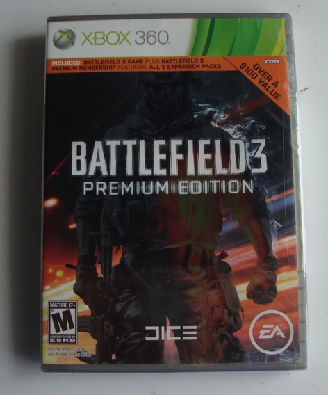Espacio cibernético derrochador extraterrestre Battlefield 3 Premium Edition Xbox 360 Original Lacrado | Frete grátis