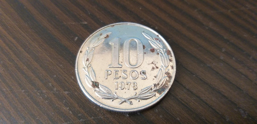 Moneda Chilena Conmemorativa Golpe Estado 10 Pesos 1978