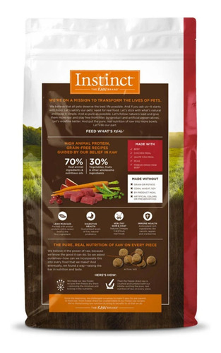 Imagen 2 de 6 de Croquetas Instinct Original Res 9 Kg Para Perros