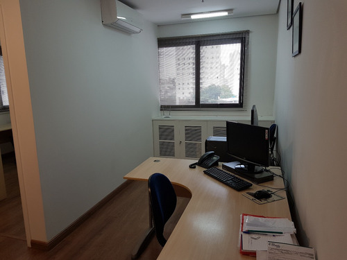 Imagem 3 de 9 de Sala De 34m² Nova, Ar Condicionado, Rede E Garagem